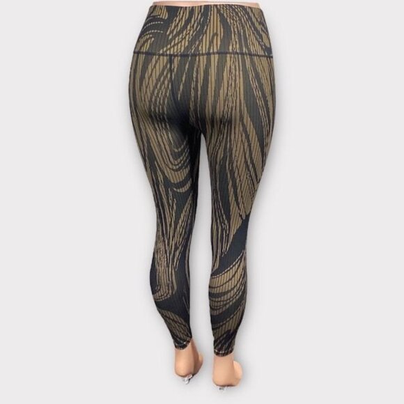 Sage Collective Jacquard Rib Knit Leggings Brown Sepia Tint Size,  Medium - Picture 6 of 9